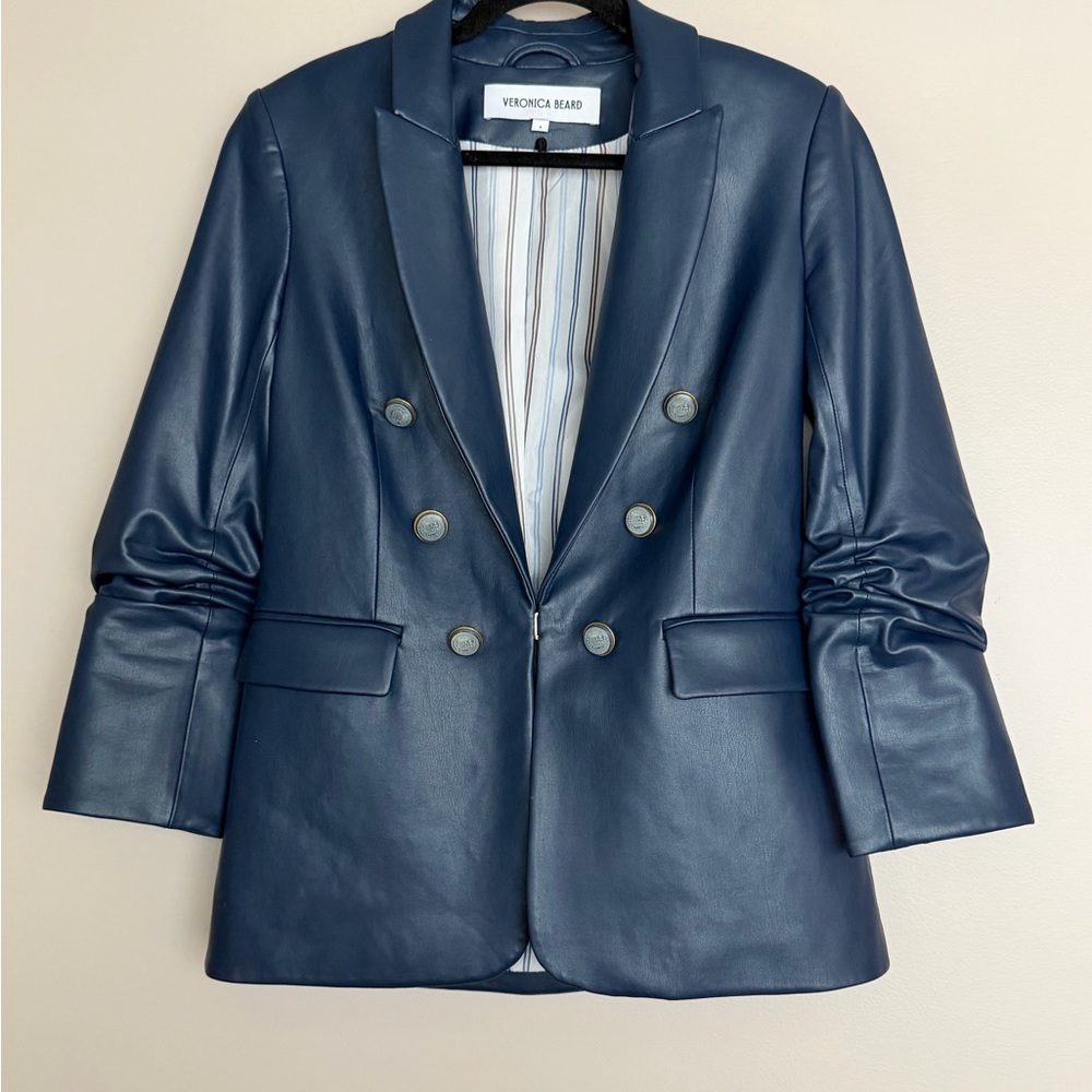 VERONICA BEARD Navy Double-Breasted Blazer, sz 4 (sm)